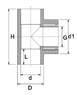 Тройник ВР с внутренней резьбой металл, d ,d 25*1/2'' мм, PN 25