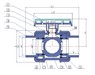 Кран шаровой разборный ХПВХ для холодного и горячего водоснабжения,d  25 мм, PN 16