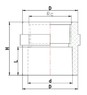 Муфта переходная ПВХ клеевое соединение, внутренняя резьба, PN 16, d 63*2" мм